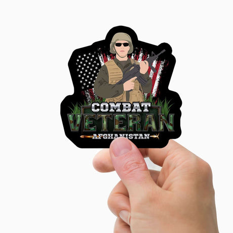 Personalized Afghanistan veteran stickers