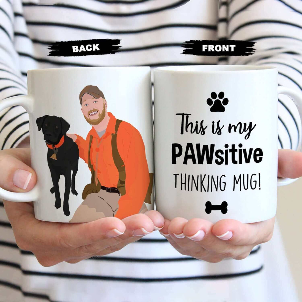 Personalized Pawsitive Dog Photo Mug