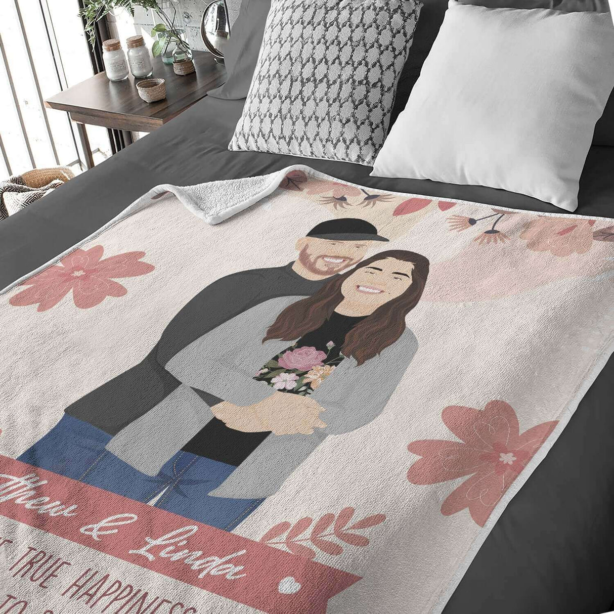 Personalized Couples Blanket with Pictures