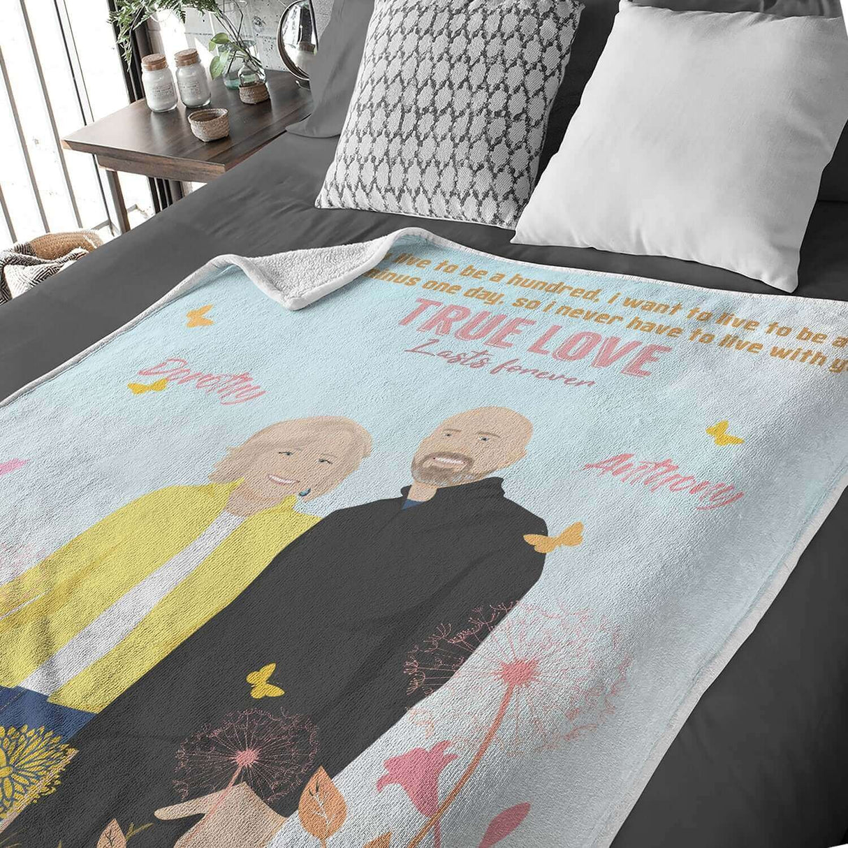 Personalized Couples Blanket with Names