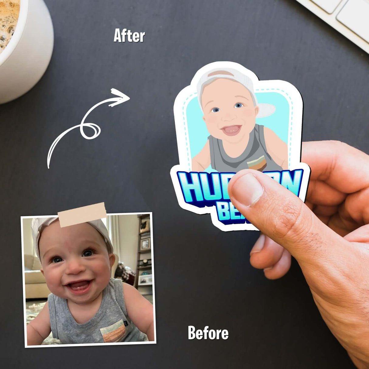 Custom Baby Face Magnets