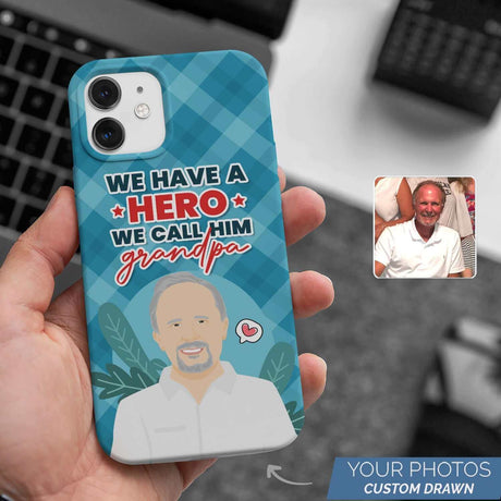 Hero Grandpa Phone Case Personalized