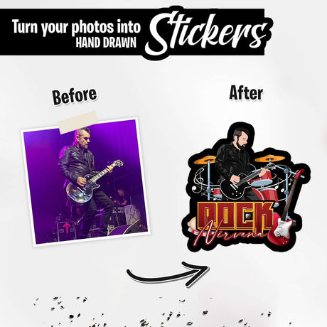 Rock Band Sticker Personalized