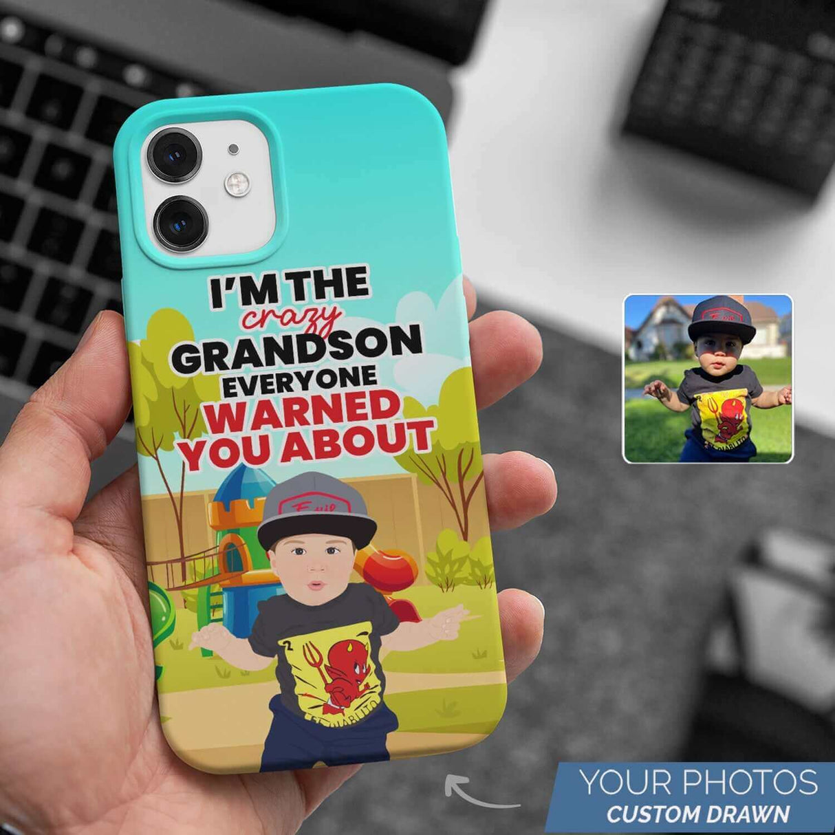 I’m the Crazy Grandson Phone Case Personalized