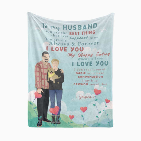 Personalized Photo Blanket for Husband