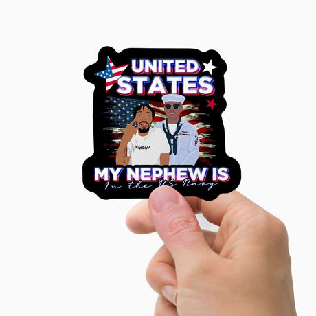 My nephew is in the navy custom stickers