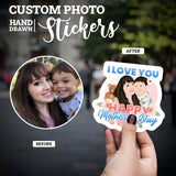 I Love You Happy Mothers Day Sticker Personalized