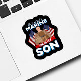 Custom my son is a marine sticker