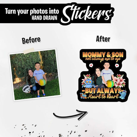Personalized Mother with Son Stickers
