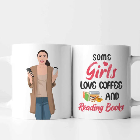 Personalized Coffee and Book Lover Mug
