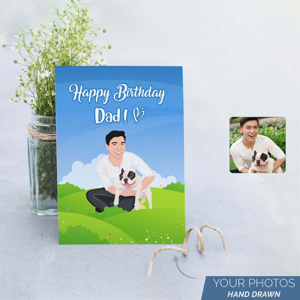 Personalized Dog Dad Birthday Card