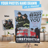 Personalized Firefighter Rescue and Protection Blanket