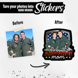 Proud Air Force Mom Sticker Personalized
