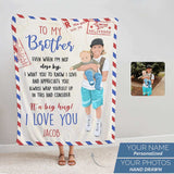 To My Big Brother Personalized Blanket