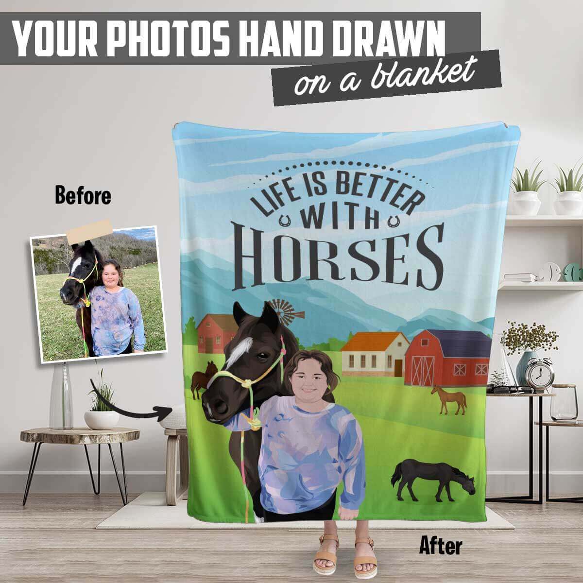 Personalized Horse Blanket
