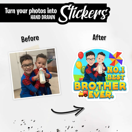 Best Brother Ever Sticker Personalized