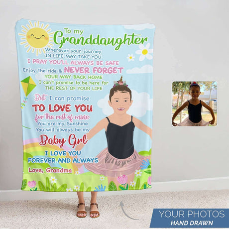 Personalized Granddaughter Blanket from Grandma