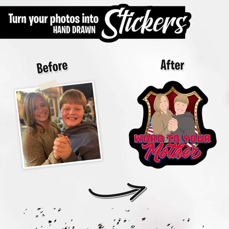 Personalized Word to your Mother Stickers