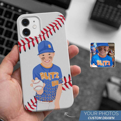 Personalized Baseball Player Phone Case