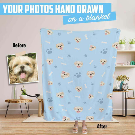 Personalized Pet Face Blanket