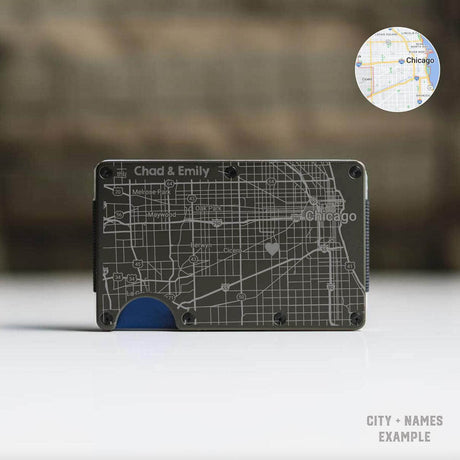 Personalized Where we Met Map Wallet
