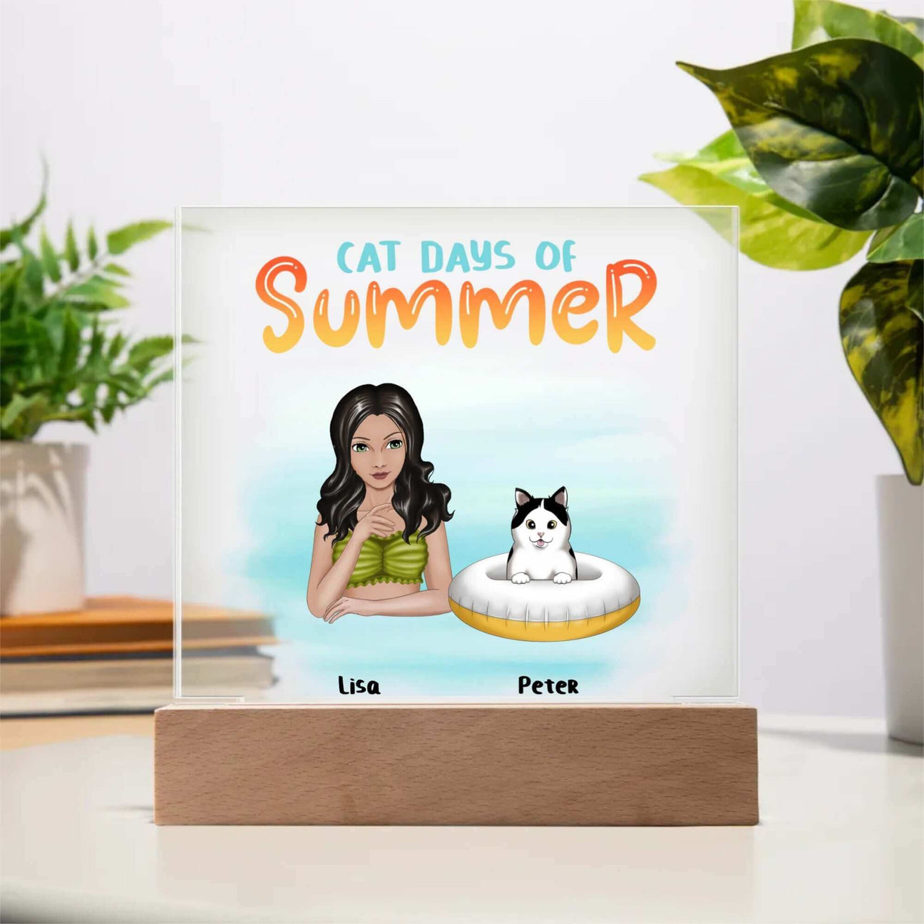 Cat Days Of Summer Acrylic Plaque
